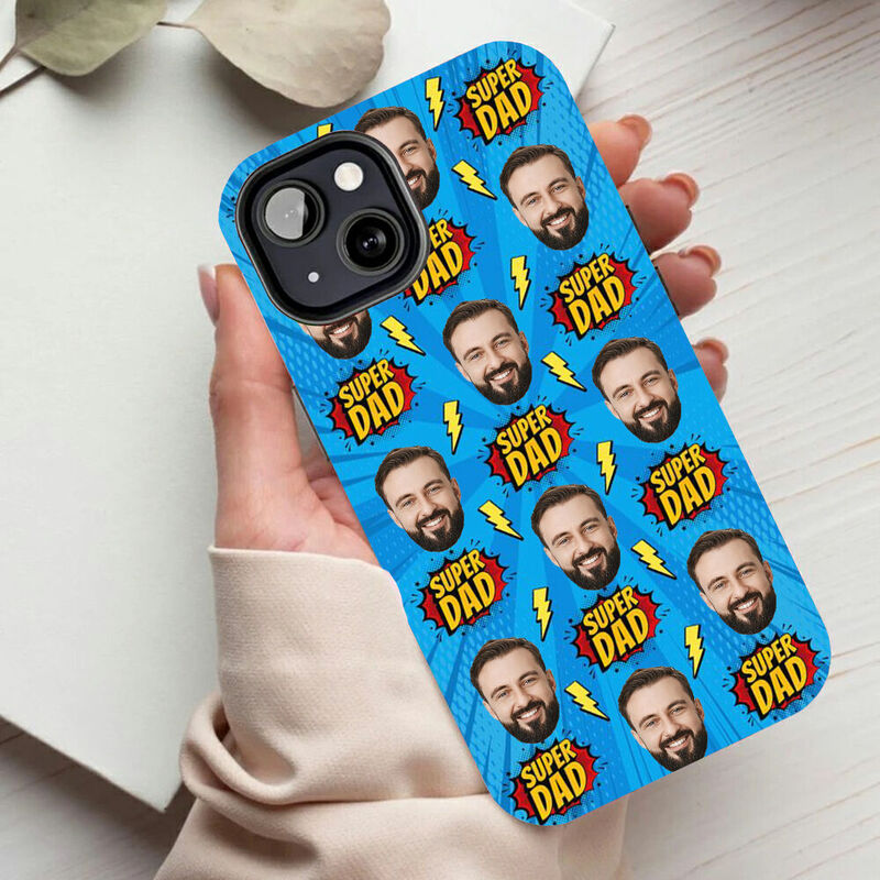 写真 メッセージ入り メンズ 顔絵 父の日 スマホケース カバー オリジナル