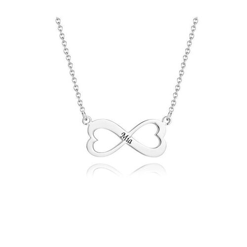 "Remained Of Beauty" Engraved Necklace With Infinity Design