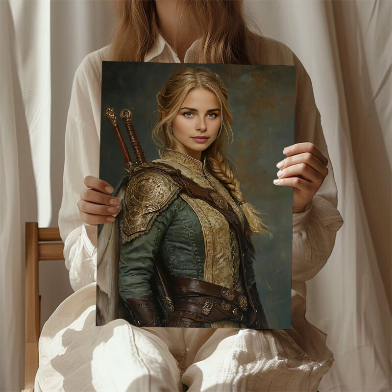 Personalized Woman Portraits with Custom Face Swap Interesting Gift for Her