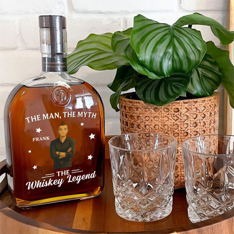 Bouteille de whisky personnalisée avec photo Cadeau spécial pour lui