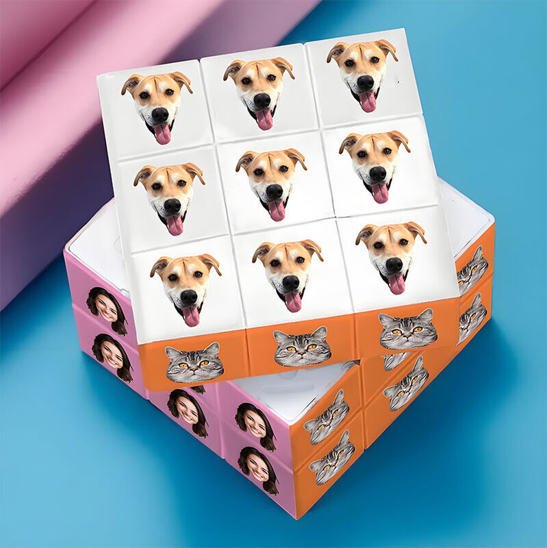 Rubik's Cube Photo Personnalisé Tête Personnalisée Cadeau Amusant Pour Amis