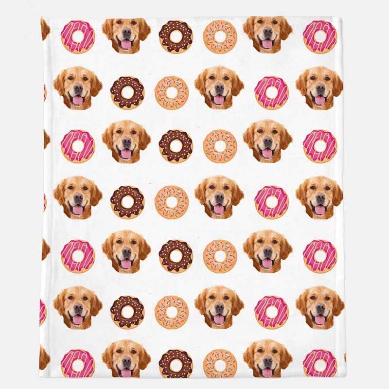 Personalized Photo with Donuts for Cute Dog