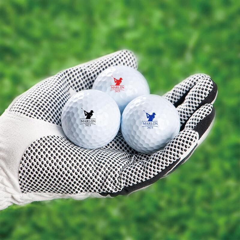Balle de golf personnalisée avec motif de golfeur adaptée aux cadeaux d'équipe pour les golfeurs