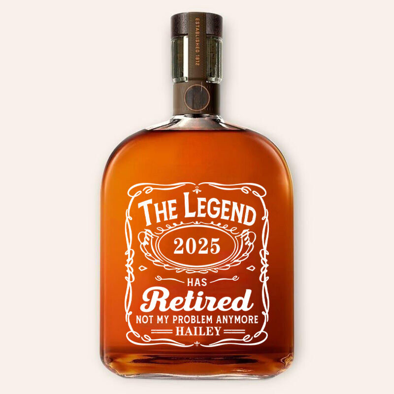 Personalized Name Whiskey Bottle with Custom Date Best Gift for Dad