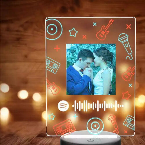 Custom Spotify Plaque Song and Photo Lamp -For Honey-With 7 Colors