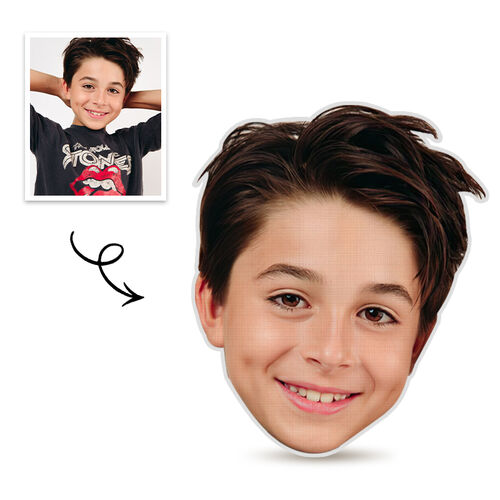 Oreiller personnalisé avec visage amusant Oreiller portrait 3D pour garçon mignon