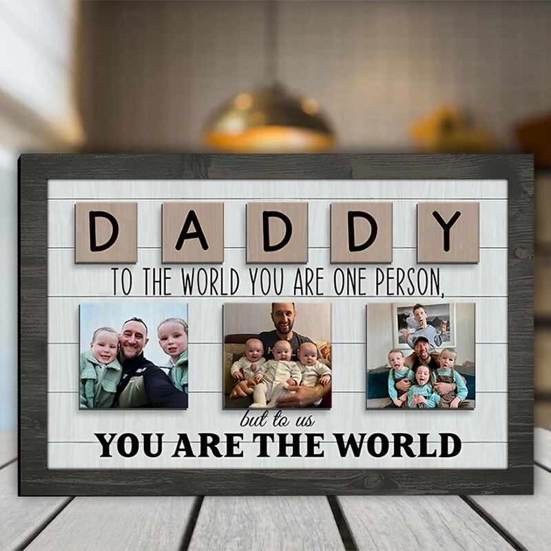 Personalized Picture Frame Daddy Is The World Great Gift for Best Father
