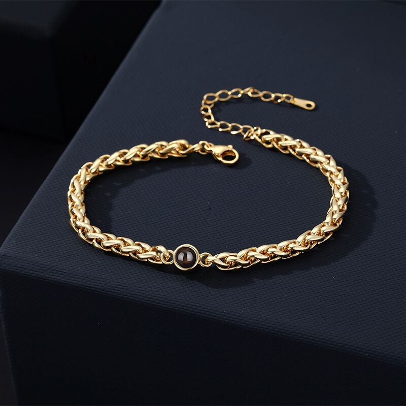 Personalized Projected Picture Bracelet With Stylish Chain Christmas ...