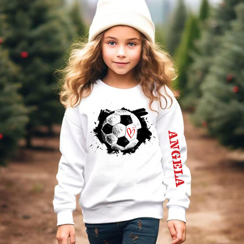 Personalized Children's Sweatshirts With Custom Name And Football Graphics For Sports Fanatics