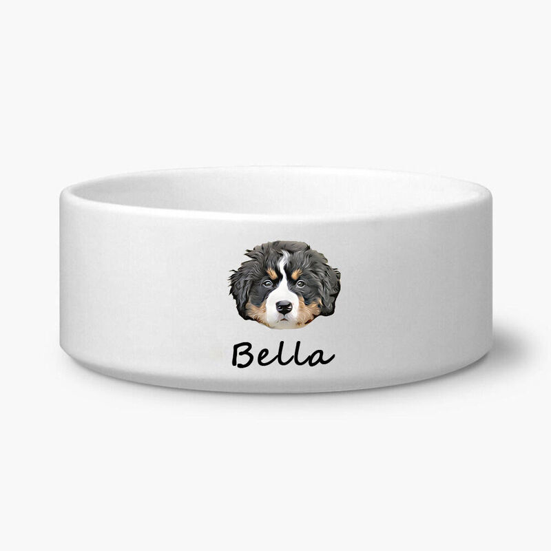 Ciotola per animali domestici personalizzata con nome e foto personalizzati, regalo semplice per gli amici degli animali domestici