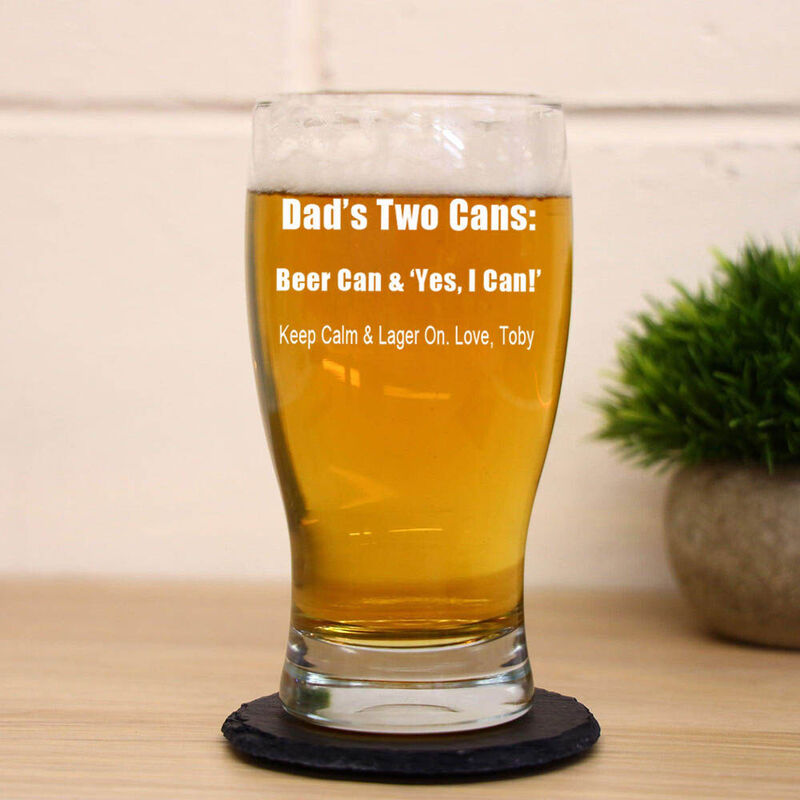 Personalisiertes Text-Bierglas Perfektes Geschenk für Vater