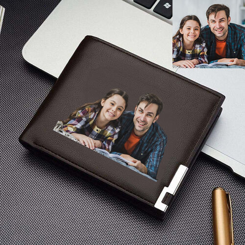 Ultra Thin Men's Color Printing Photo Wallet-For Dad