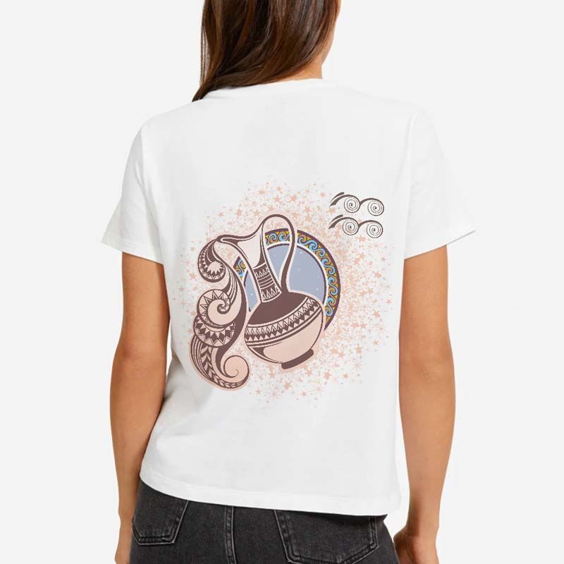 Personalized Hawaiian Women's T-Shirt for Aquarius