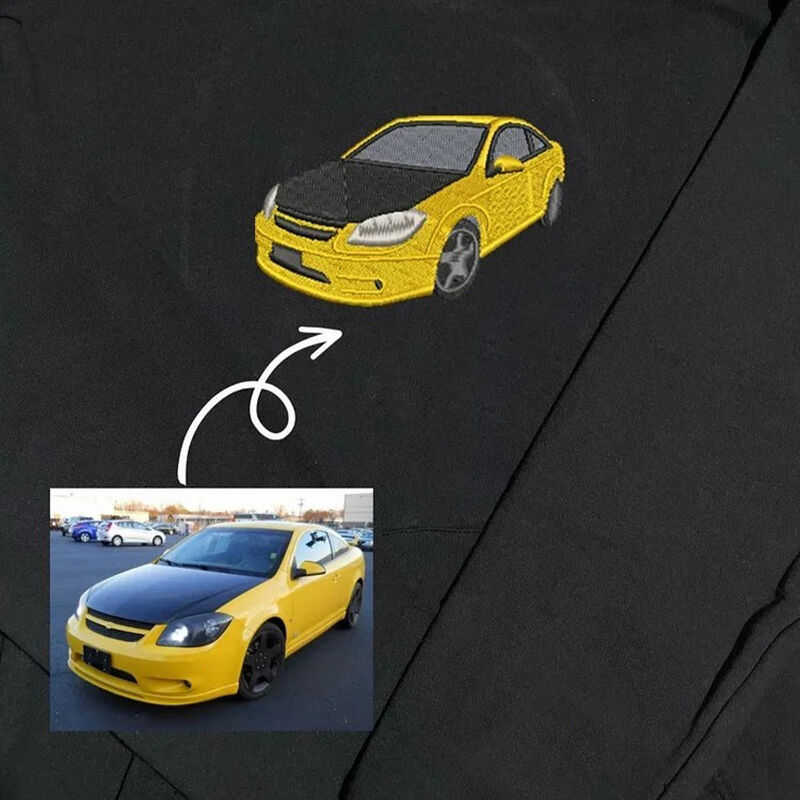 Personalized Hoodie Custom Embroidered Color Car Photo Cool Gift for Car Lovers