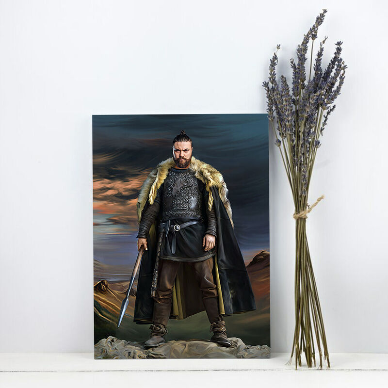 "The King of Vikings" Customized Head Photo Royal Frame Personalized Portraits