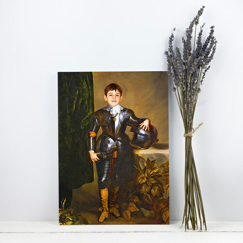 Customized Head Photo Personalized Royal Portrait The Young Knight