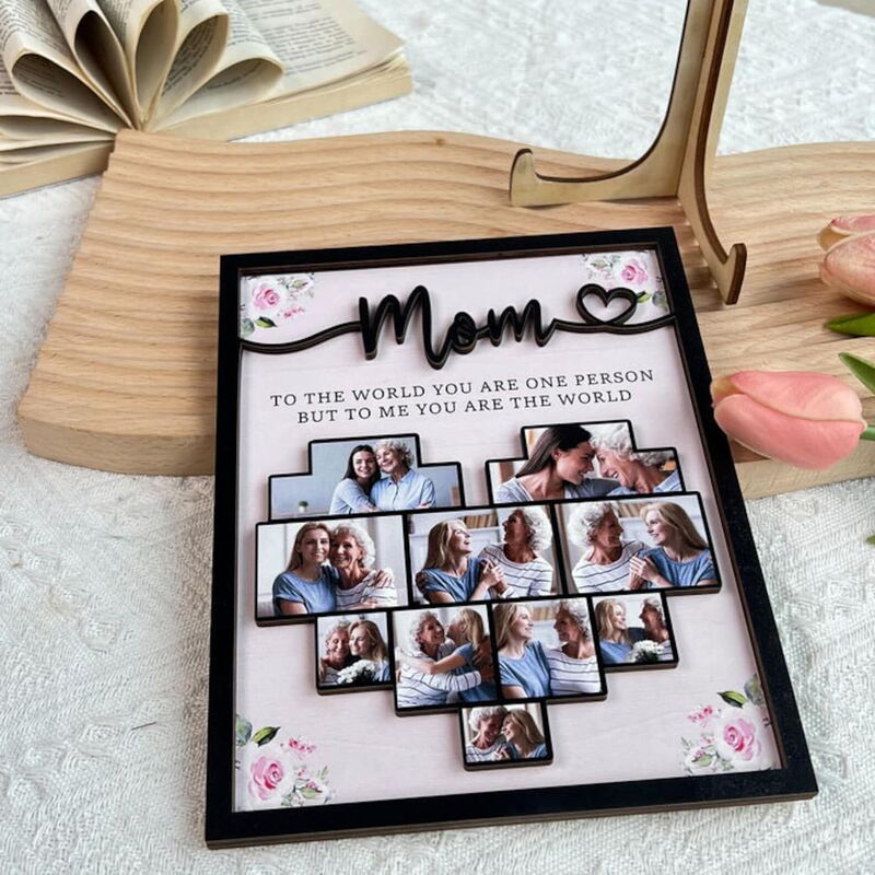 Personalized Photo Puzzle Frame Warming Mother's Day Gift