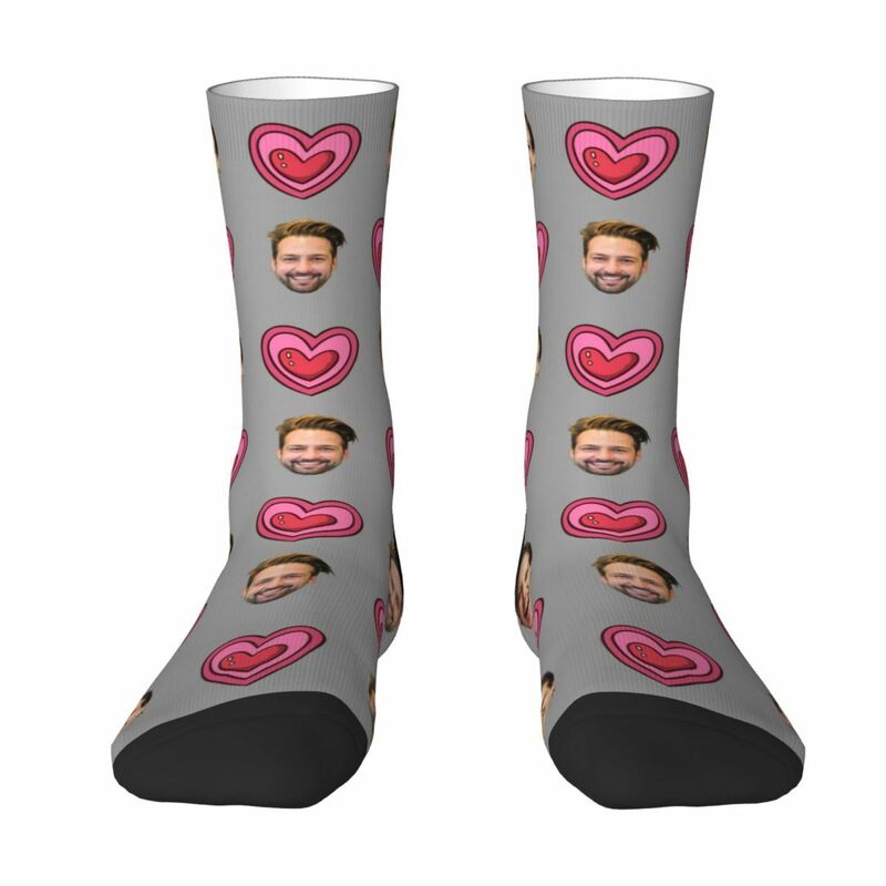 Customized Face Socks Add Photos Anniversary Gift for Couples