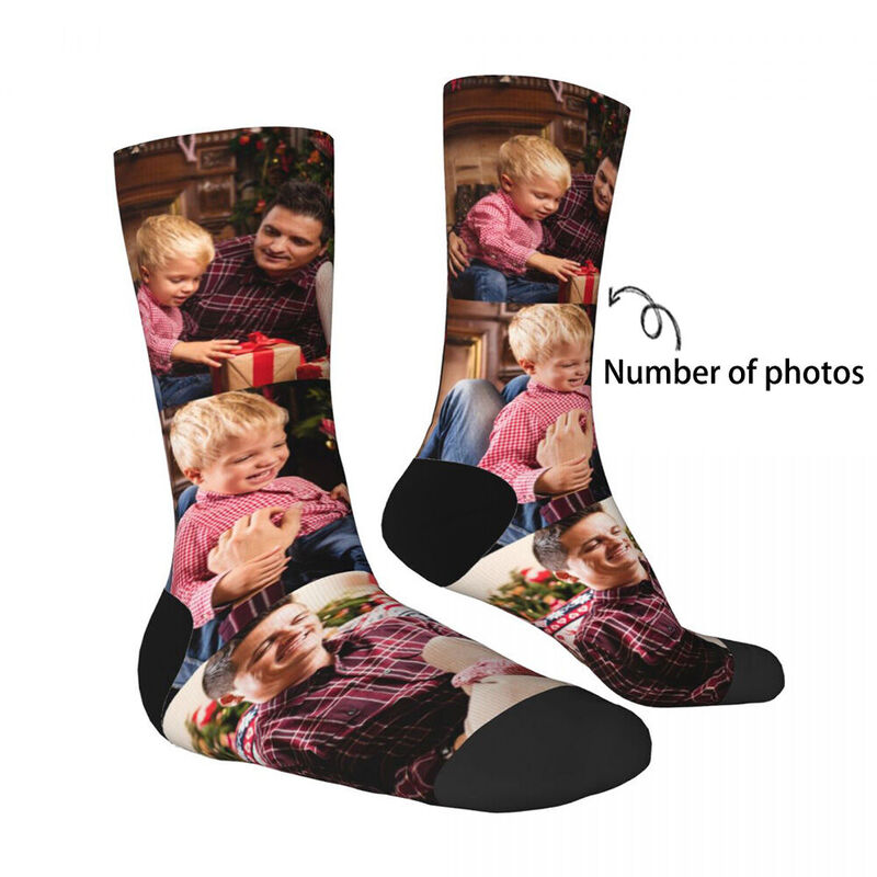 Personalized Face Socks That Can Be Customized with Multiple Photos as a Gift for Family