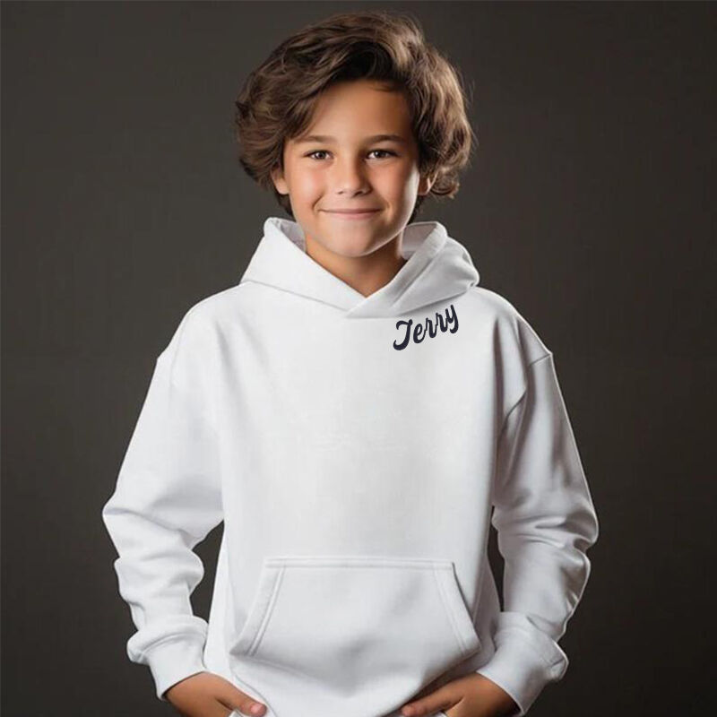 Personalisiertes Kinder-Sweatshirt Individuelles Mondphasenfoto und römische Ziffern Erinnerungsgeschenk für Kinder