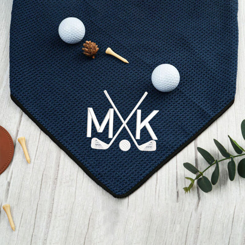 Personalised Golf Clubs Towel Add 2 Letters Golf Accessories Club Gift for Golfer