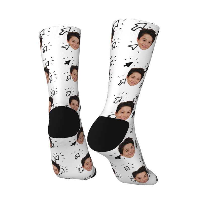Customized Face Socks Printed with Children’s Photos Sweet Gift for Parents