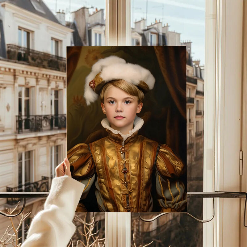 Personalized Kids Portraits with Custom Face Swap Funny Gift for Boy