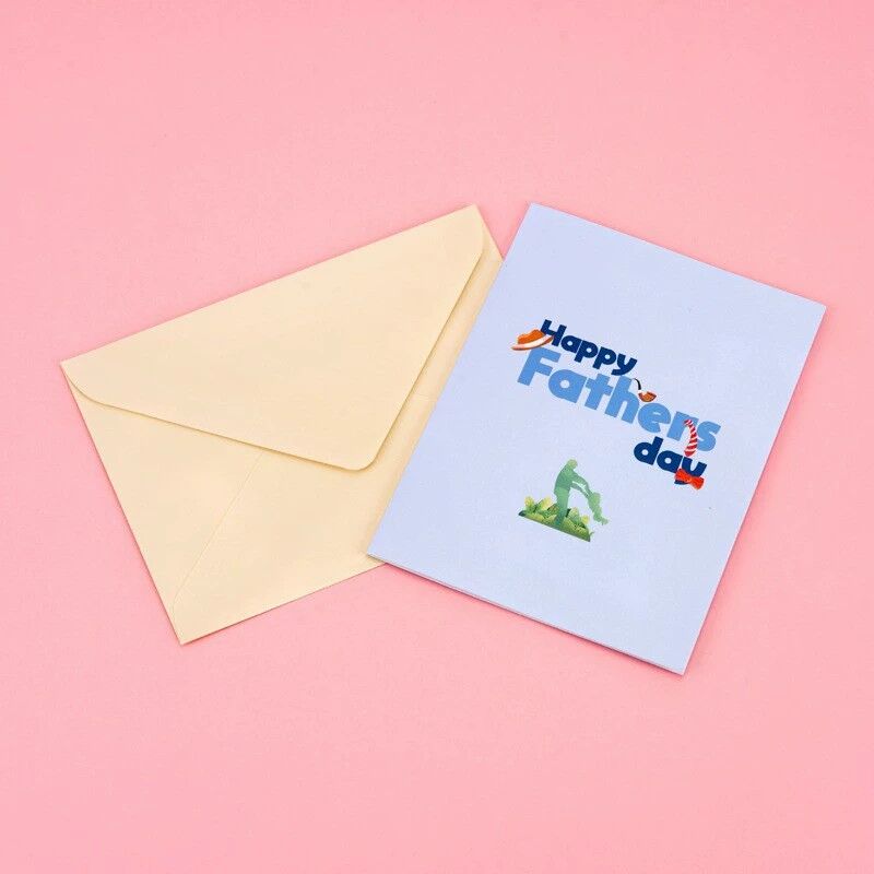 Carte Pop Up 3D Happy Father's Day Silhouette Design Cadeau parfait pour Cher Papa
