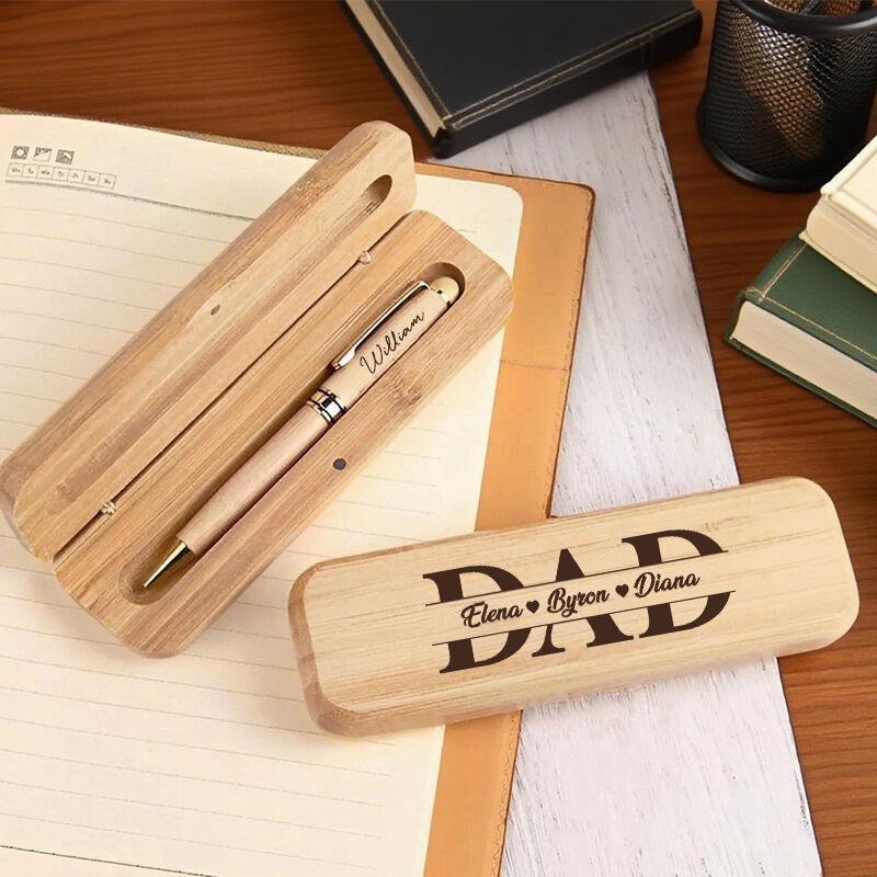 Personalisierte Schreibset Individuelle Namen Papa Muster-Design Perfektes Geschenk zum Vatertag
