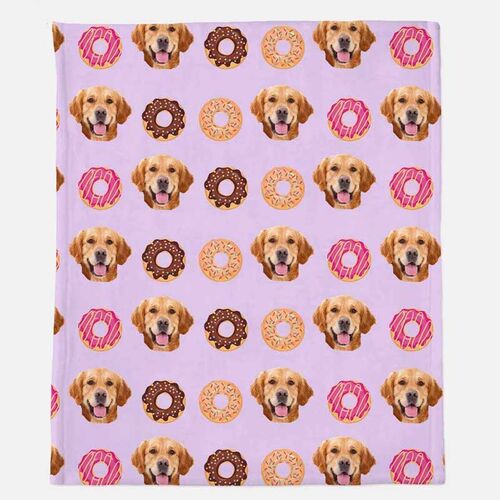Personalized Photo with Donuts for Cute Dog
