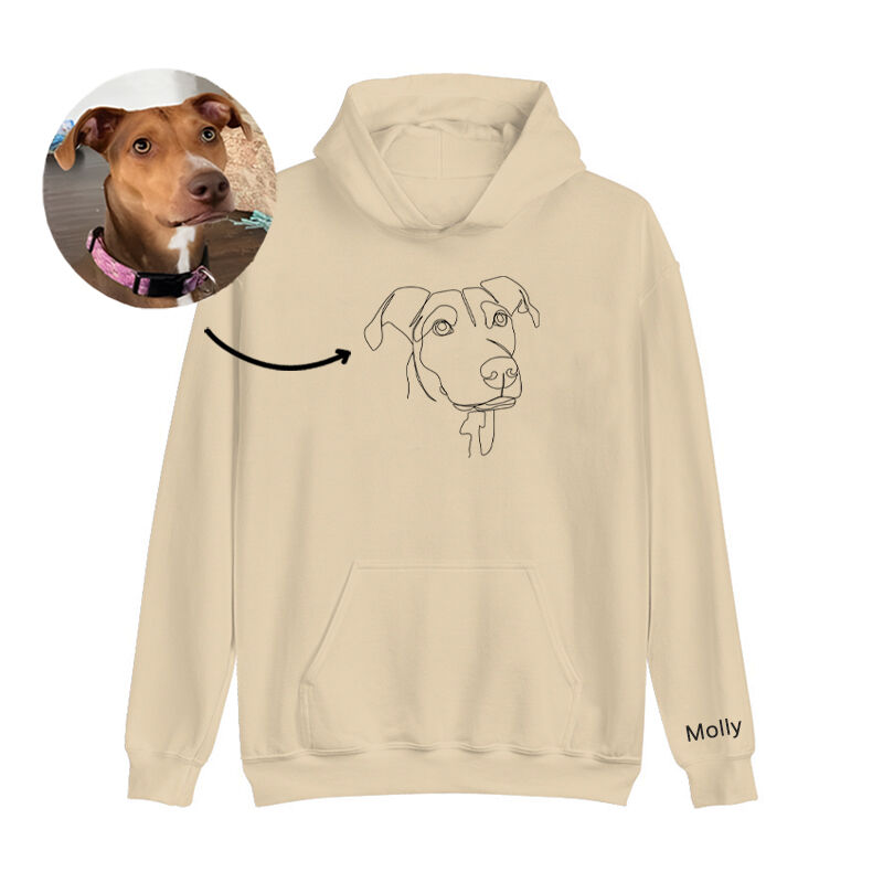 Hoodie personnalisé avec photo et nom d'un animal de compagnie brodé Cadeau idéal pour les amoureux des animaux de compagnie
