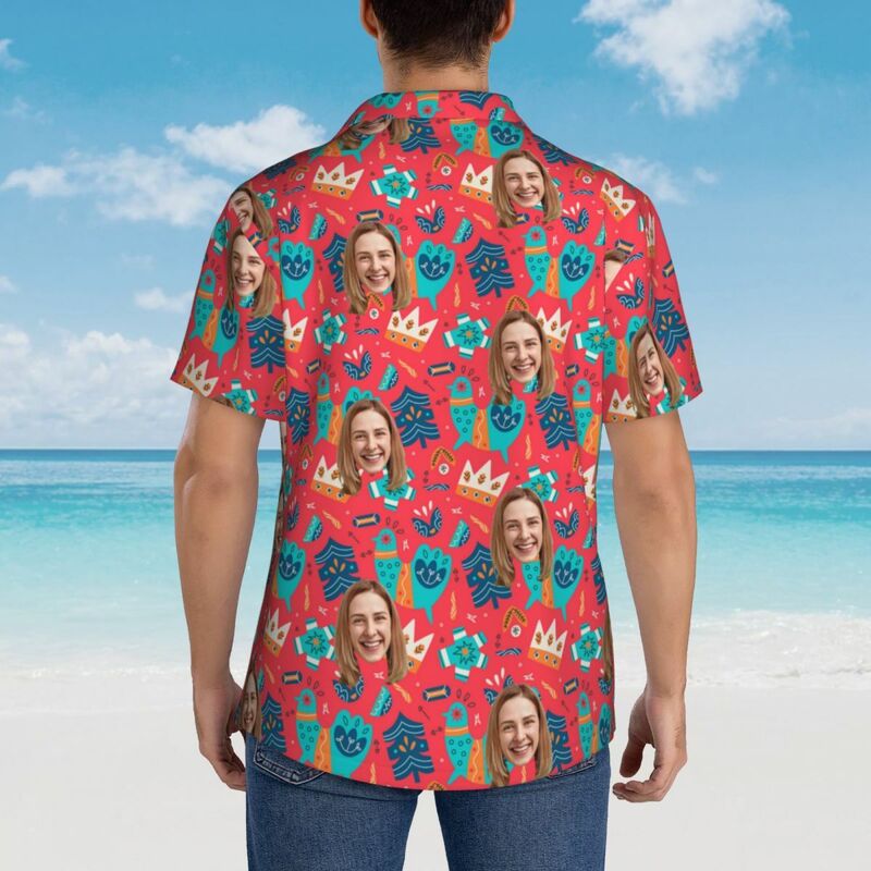 Personalized Hawaiian Shirt Abstract Print Beach Vacation Shirt Unisex