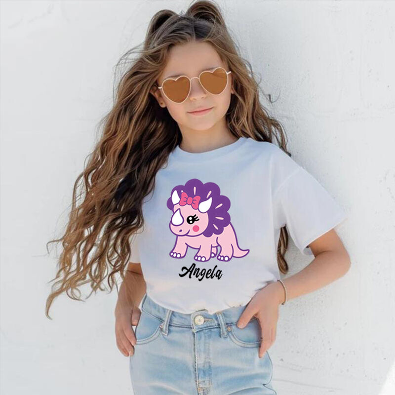 Personalisierte Kinder-T-Shirts mit individuellen Namensschildern und niedlichen Tiermustern Geschenke für Kinder