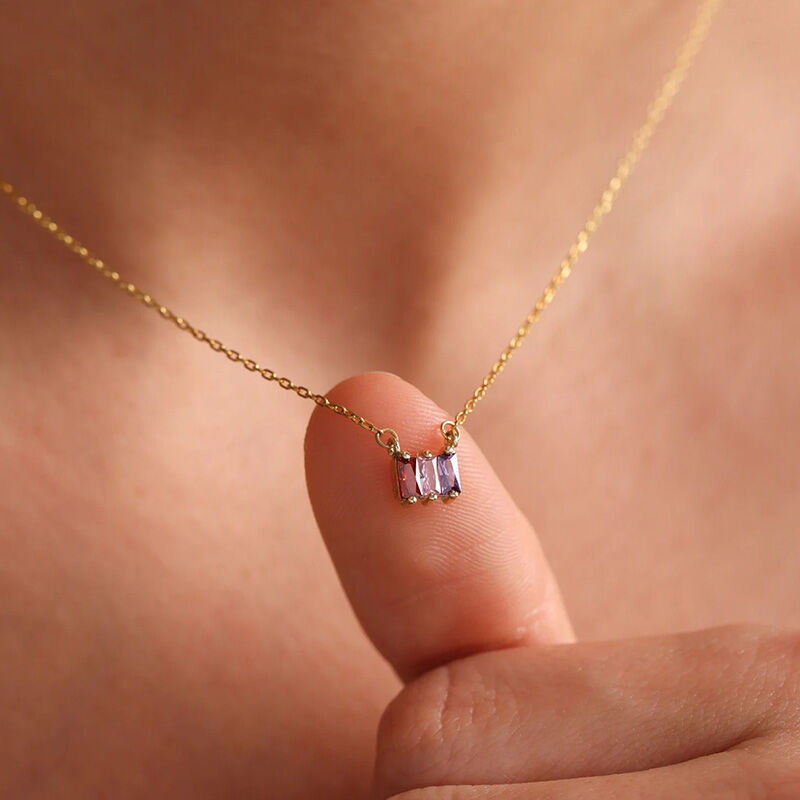 Personalized Birthstone Group Necklace Gift For Grandma