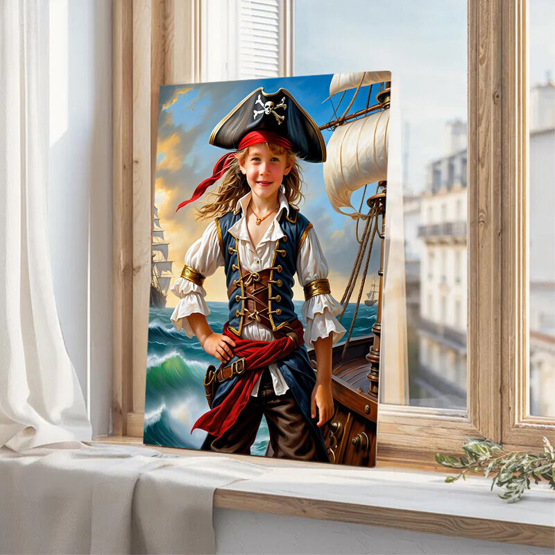 Personalized Pirate Portraits with Custom Face Swap Creative Gift for Kids