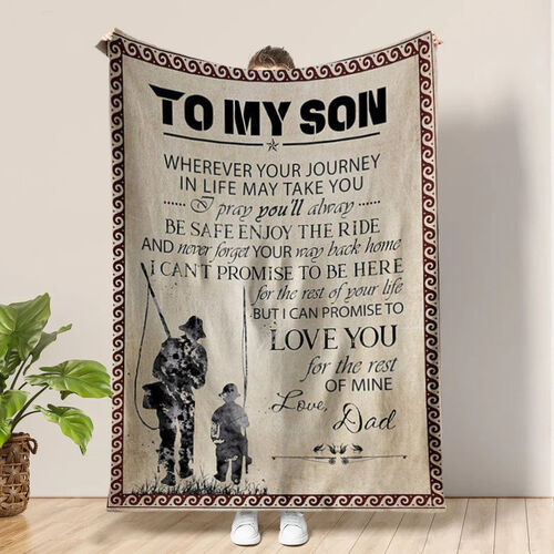 Personalized Love Letter Blanket Gift to My Best Son from Dad