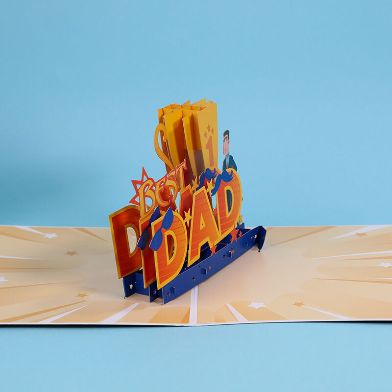 3D Hollow Pop Up Card"Best Dad"for Father's Day