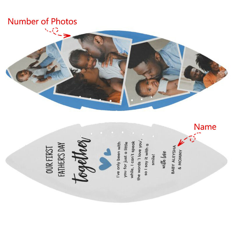 Personalized Football Is a Gift for Dad from Mom and Kids