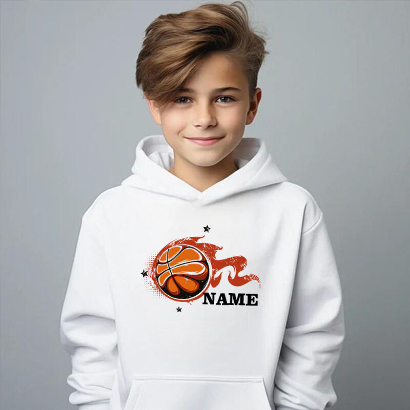 Personalized Kids Hoodies With Customized Names And Basketball Graphics For Sports Fanatics