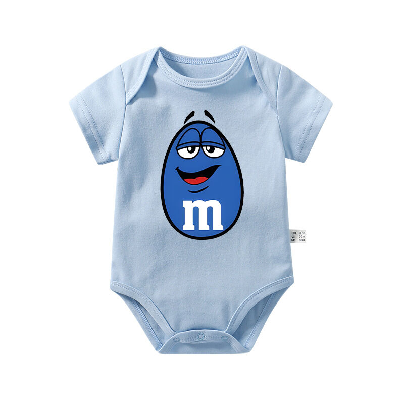 Gepersonaliseerd Baby Onesie Schattig M&M's Kleurrijk Patroon Ontwerp Grappig Baby Shower Cadeau voor Nieuwe Moeder
