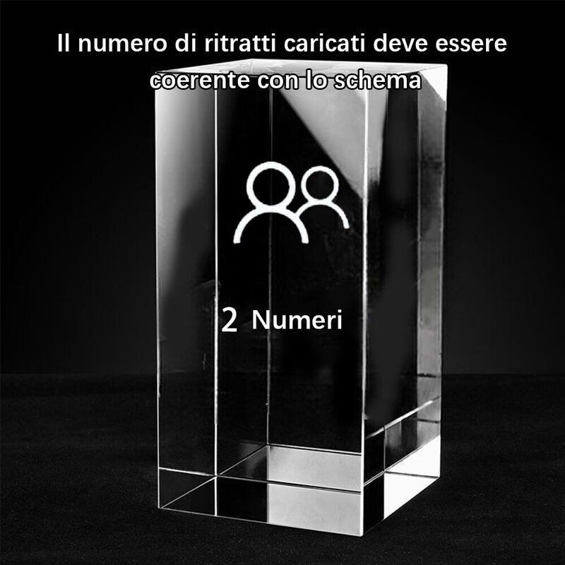 Personalizzato 3D cristallo foto matrimonio foto tridimensionale intaglio ornamenti per le coppie