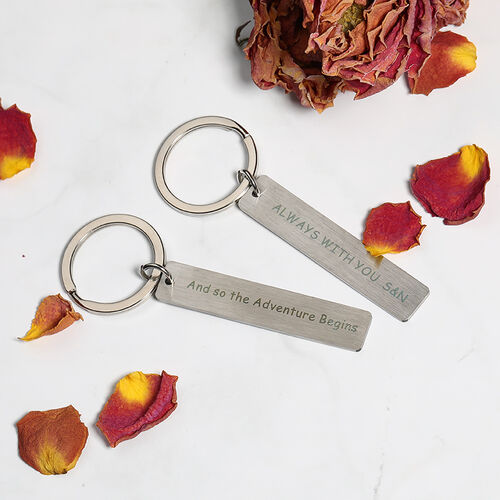 "Gift for My Lover" Custom Engraved Key Chain
