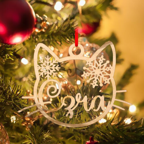 Decorazioni e Addobbi Natale per Albero Personalizzati con Nome a Forna di Gatto