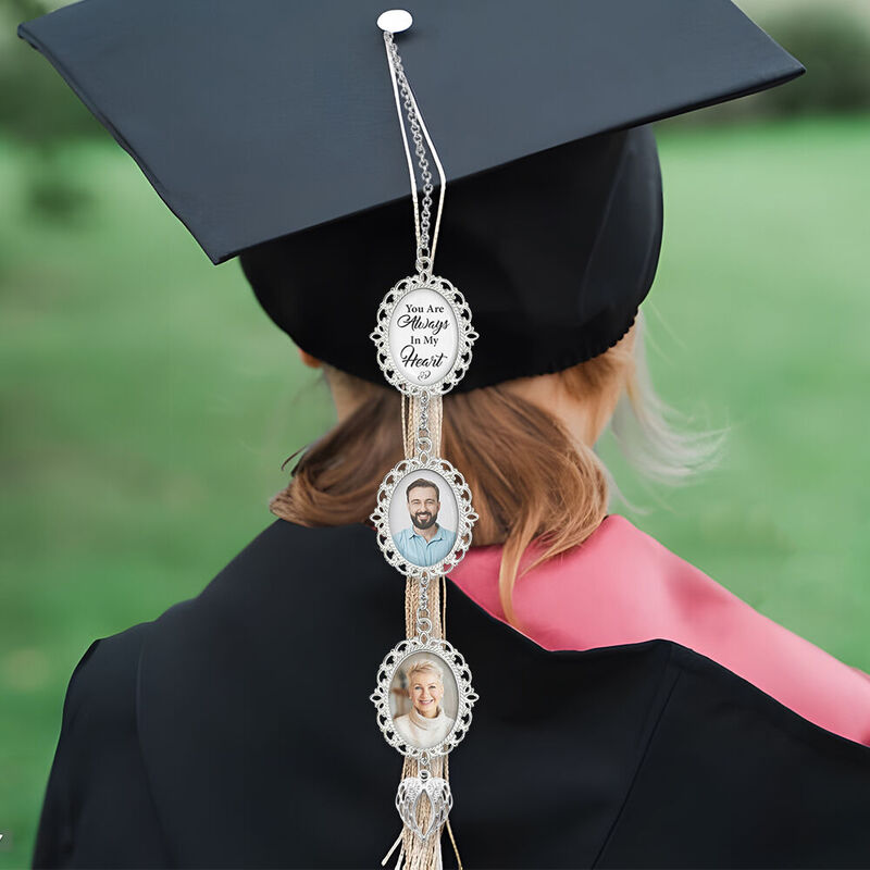 "Sei sempre nel mio cuore" Nappa laurea personalizzata Ciondolo foto Regalo memoria per cari
