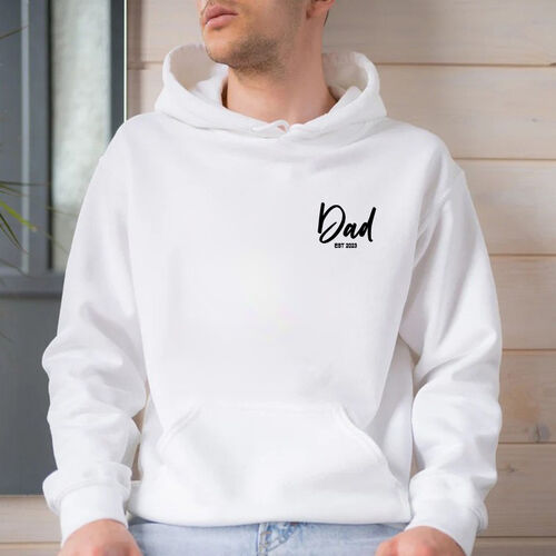 Personalized Hoodie with Custom Name and Message for Dear Dad
