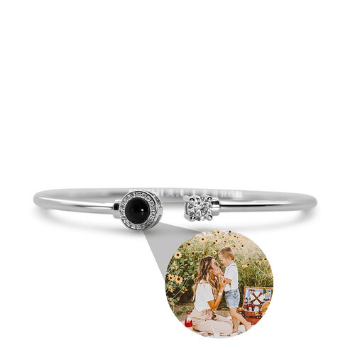 Personalisierte Foto Armband Mit Bild Im Stein - Projektions Armband Für Besondere Anlässe