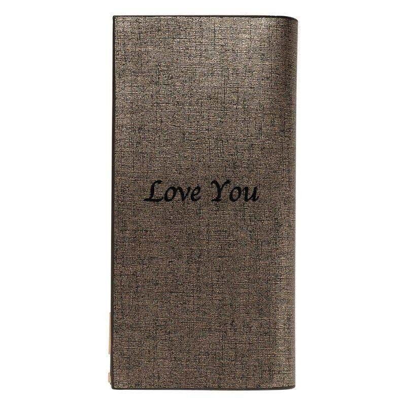 Personalized Leather Photo Engraved Wallet Champagne