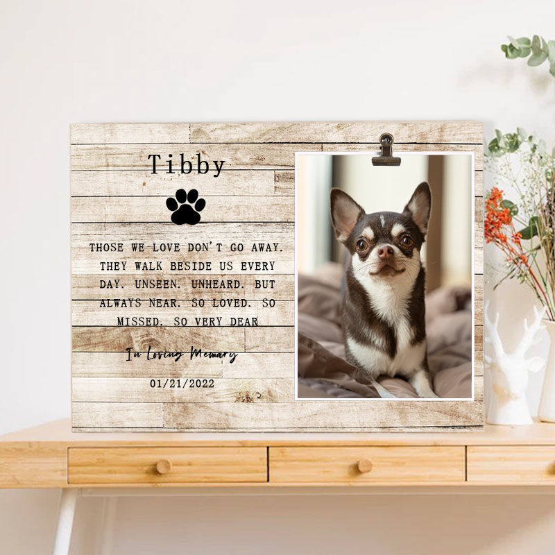 Personalized Picture Frame for Pet Lover"In Loving Memory"