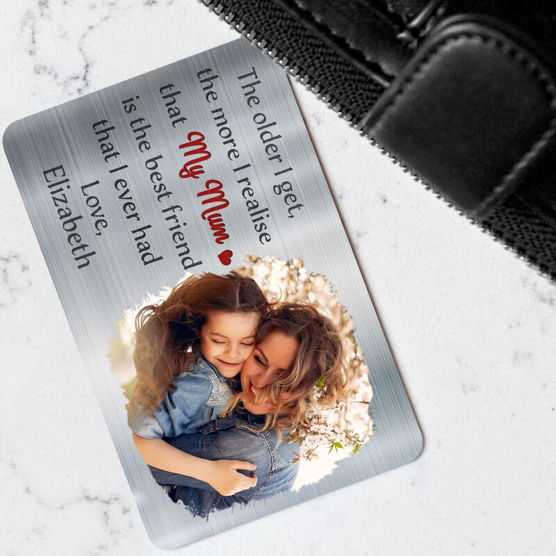 Personalized Aluminum Wallet Customized With Family Photos For Mother's Day