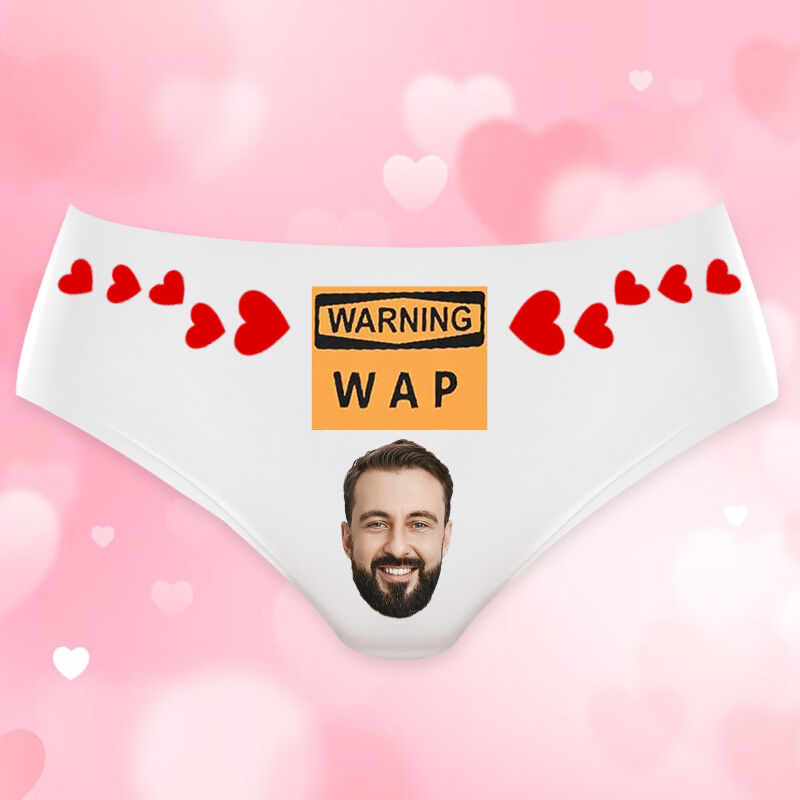 Personalisierte Foto Damenunterwäsche Besonderes Geschenk für Sie "Warning Wap"